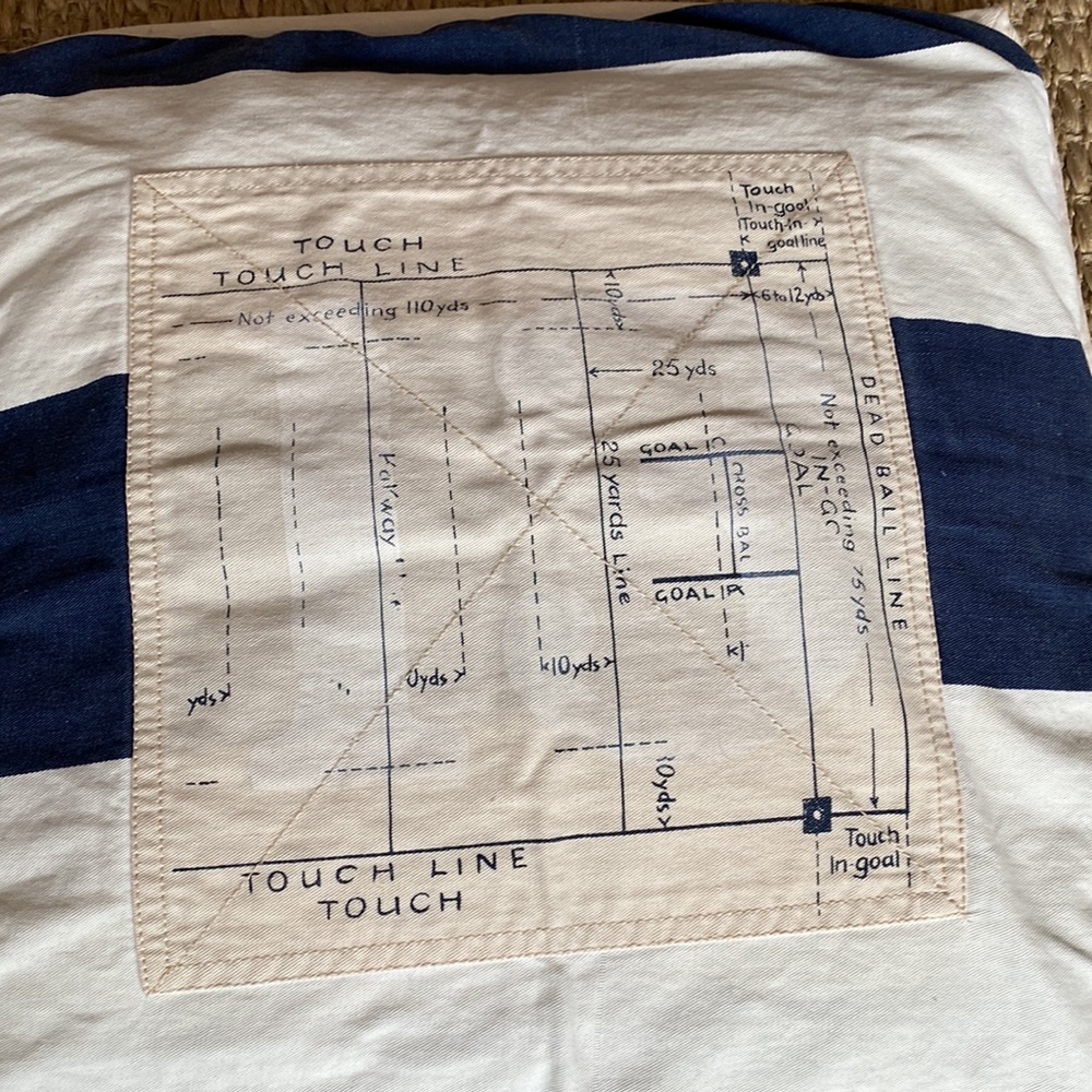 Lauren Ralph Lauren Rugby throw pillow cover.